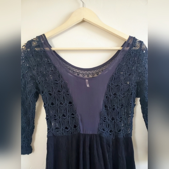 🌷Free People Lonesome Dove Dress In Black - Picture 9 of 10